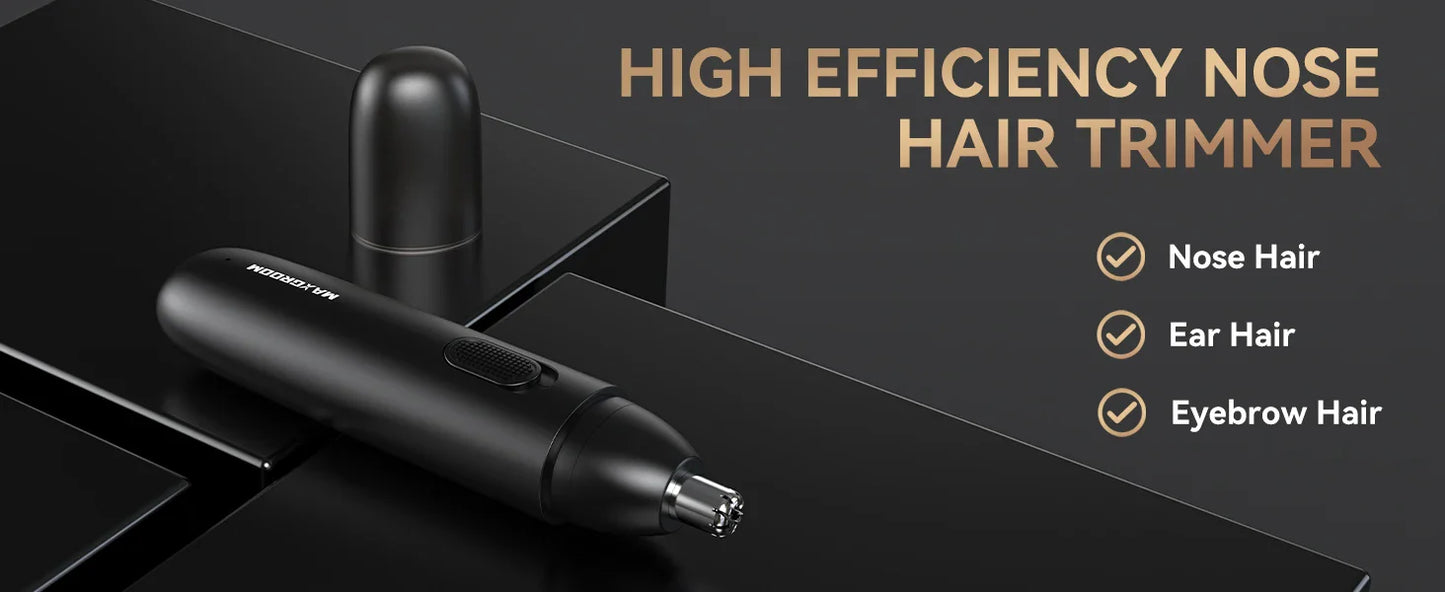 MAXGROOM Rechargeable 360 Rotating Dual-Blade Waterproof Hair Trimmer