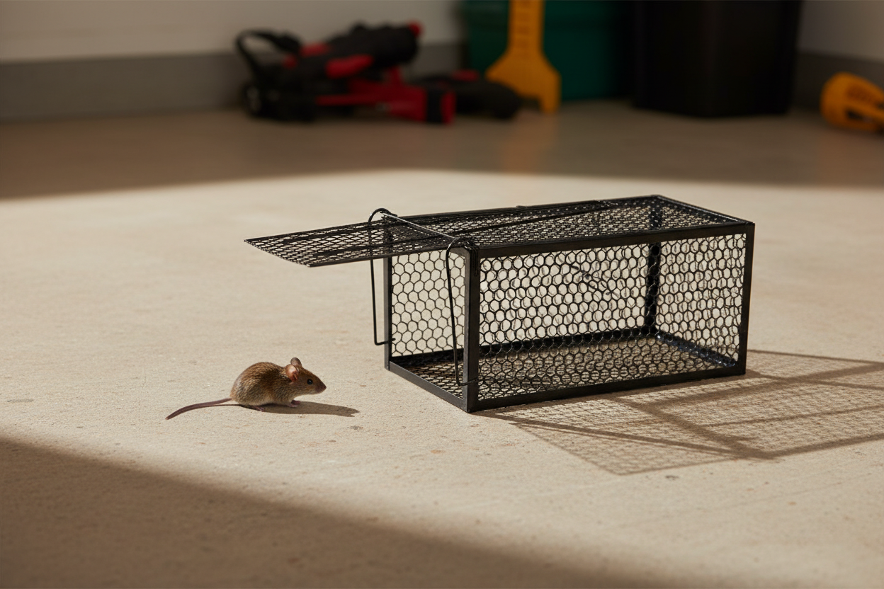 Metal Construction Smart Self-locking Safe and Humane Mousetrap