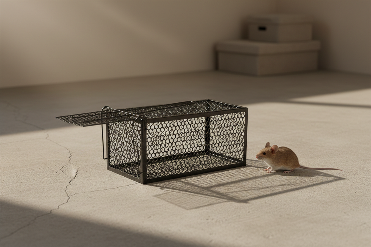 Metal Construction Smart Self-locking Safe and Humane Mousetrap