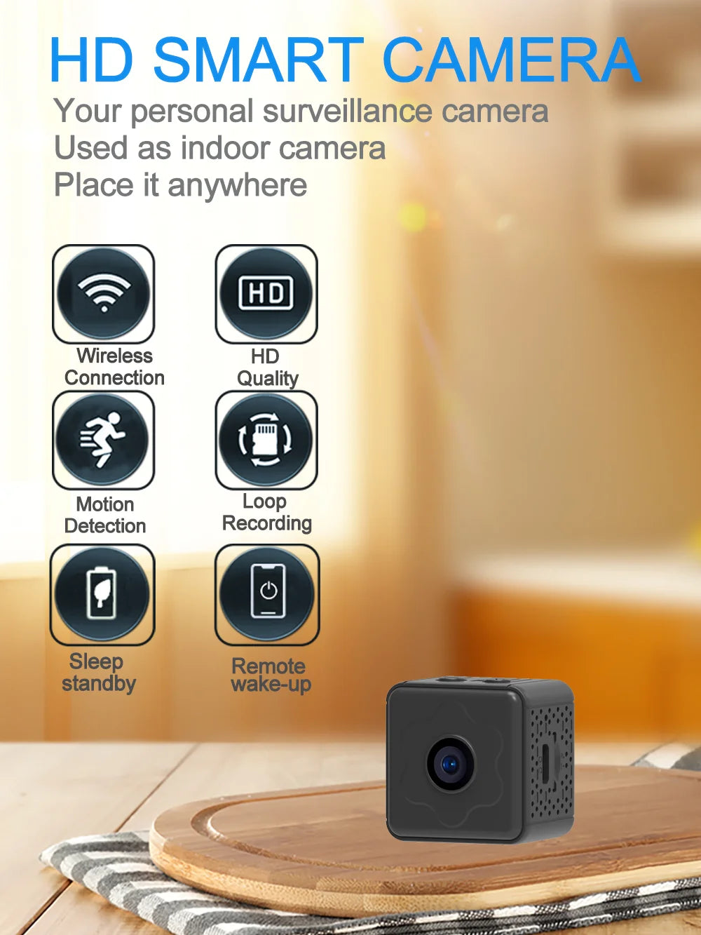 Magnetic Wireless Rechargeable Remote Monitor Smart HD Mini WIFI Camera