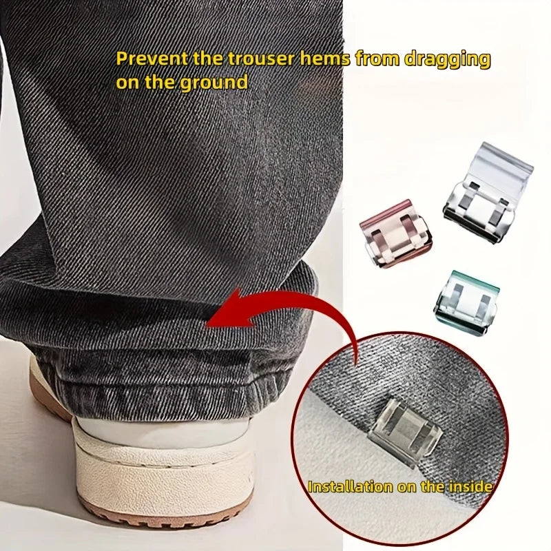 No-Sew Pant Length Reusable Invisible Adjuster Clip Set (20pcs)