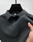 Short-Sleeve Plaid Pattern Ice Silk Polo Shirt