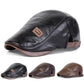 Classic vintage style Pu Leather Lightweight adjustable Comfortable Fit Newsboy Caps