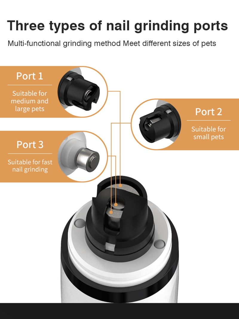 Rechargeable Powerful Pet Nail Trimmer With LED Light