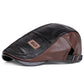 Classic vintage style Pu Leather Lightweight adjustable Comfortable Fit Newsboy Caps