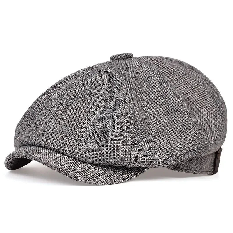 Retro Gatsby Style Classic 8-Panel Design Premium Twill Cotton Fabric Newsboy Cap