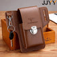 Vintage Multi-Layer Belt Phone Holster with Key Hook & Front Pocket
