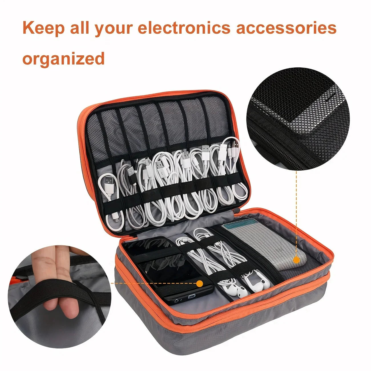 SmartPack – A three-layer Padded Multi-Compartment Waterproof Tech Organizer