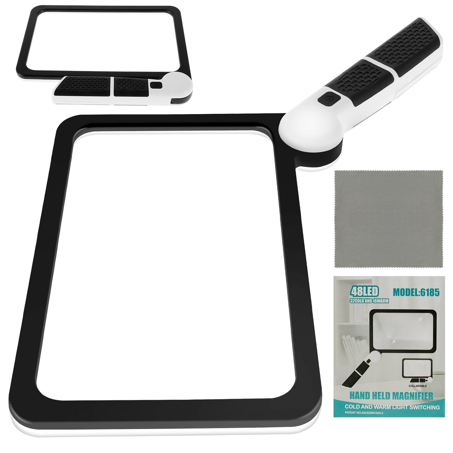 Handheld High Clarity 5X Magnifying Foldable Reading Magnifier With 48 LED Lights