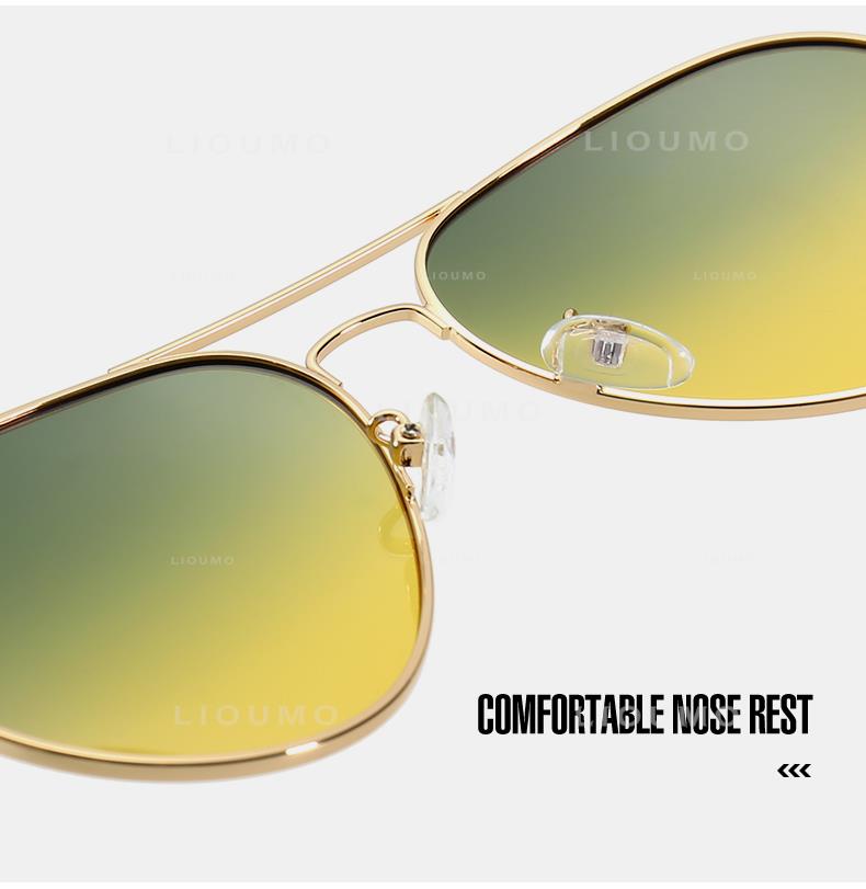 Polarized Photochromic Day/Night Pilot Sunglasses