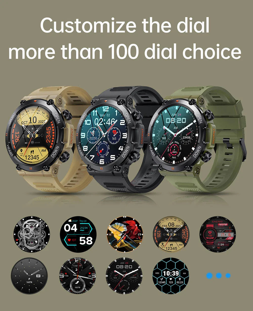 Ultra Durable Construction HD Bluetooth Health Tracker Smartwatch For Android & IOS