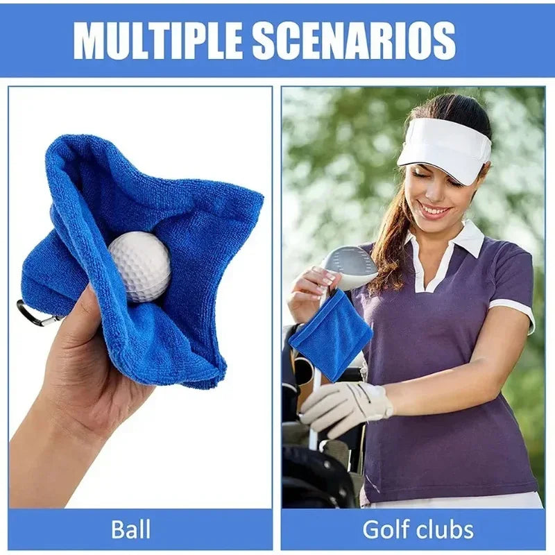 ProClean Pocket Microfiber Golf Ball Cleaning Towel with Clip (2 pcs)