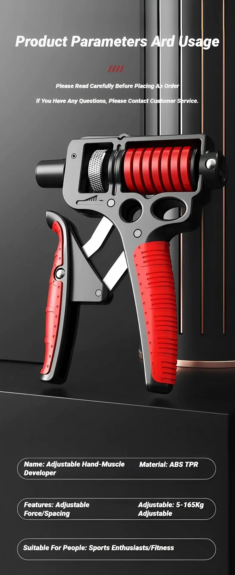 Rehabilitation & Recovery Adjustable Resistance Ergonomic Hand Gripper