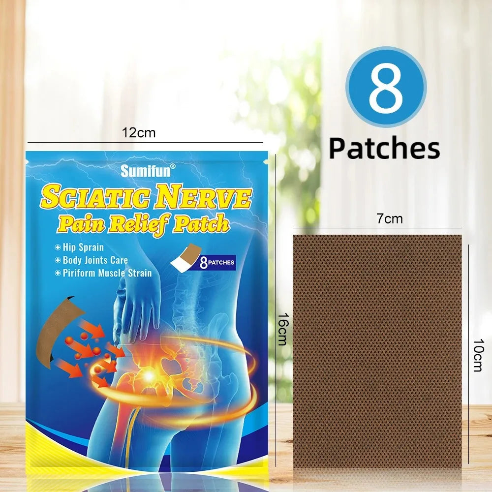 Deep Penetration & Long-Lasting Relief Natural Herbal Sciatic Nerve Orthopedic Plaster