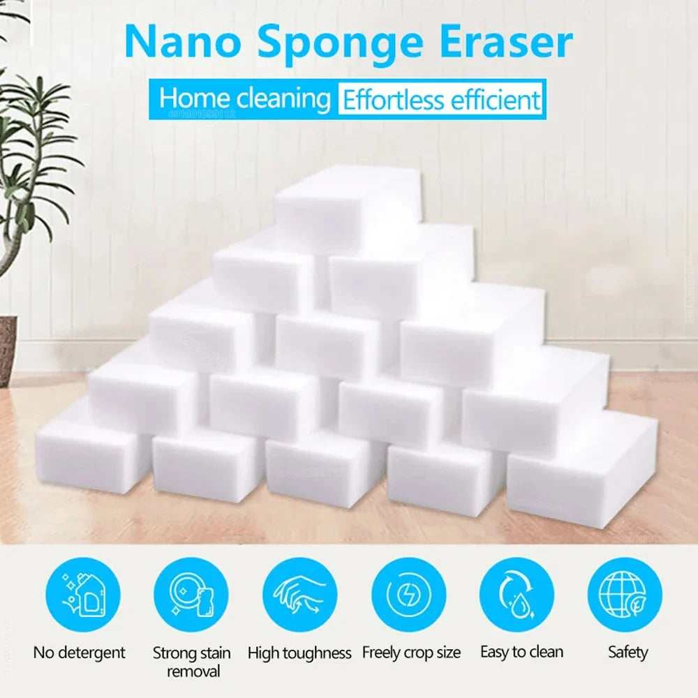 Melamine Multi-Household Magic Eraser Sponge Cleaner (100 pcs)