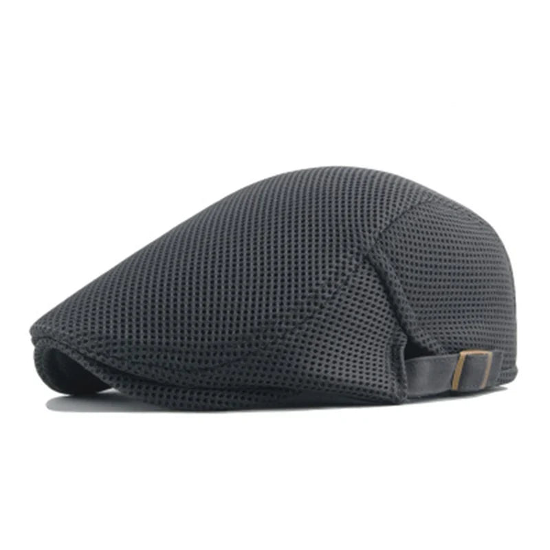BreezeFit Adjustable Lightweight Breathable Mesh Newsboy Cap