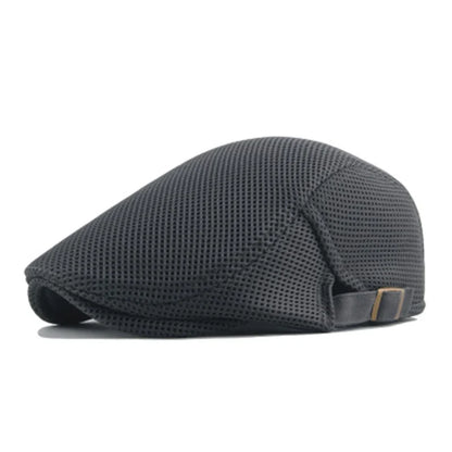 BreezeFit Adjustable Lightweight Breathable Mesh Newsboy Cap