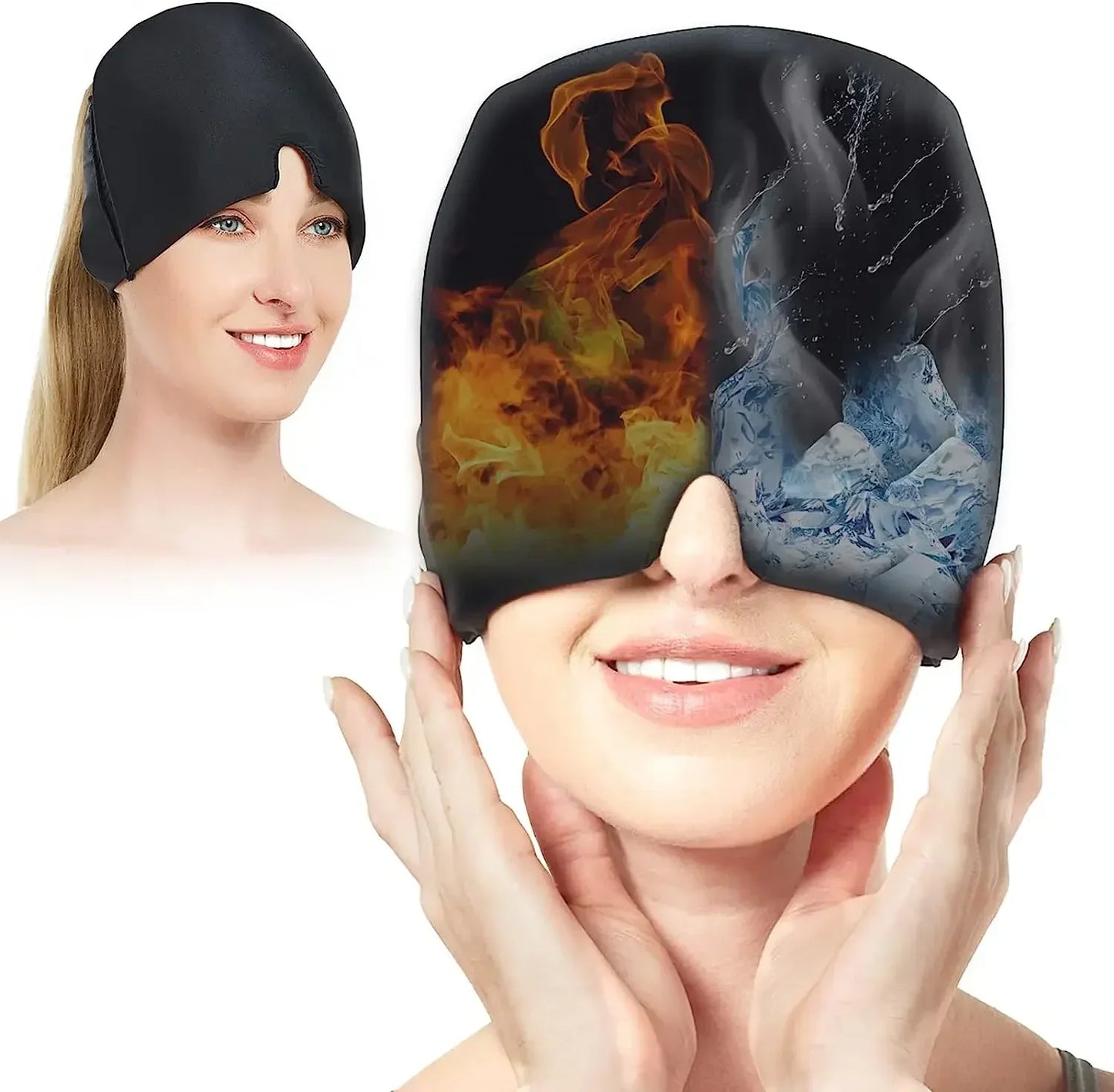 Cold Therapy Headaches & Migraines Pain & Stress Relief Ice Cap / Eye Mask
