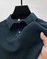 Short-Sleeve Plaid Pattern Ice Silk Polo Shirt