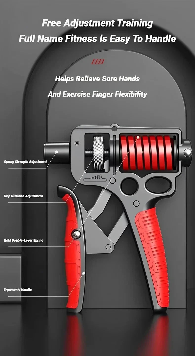 Rehabilitation & Recovery Adjustable Resistance Ergonomic Hand Gripper