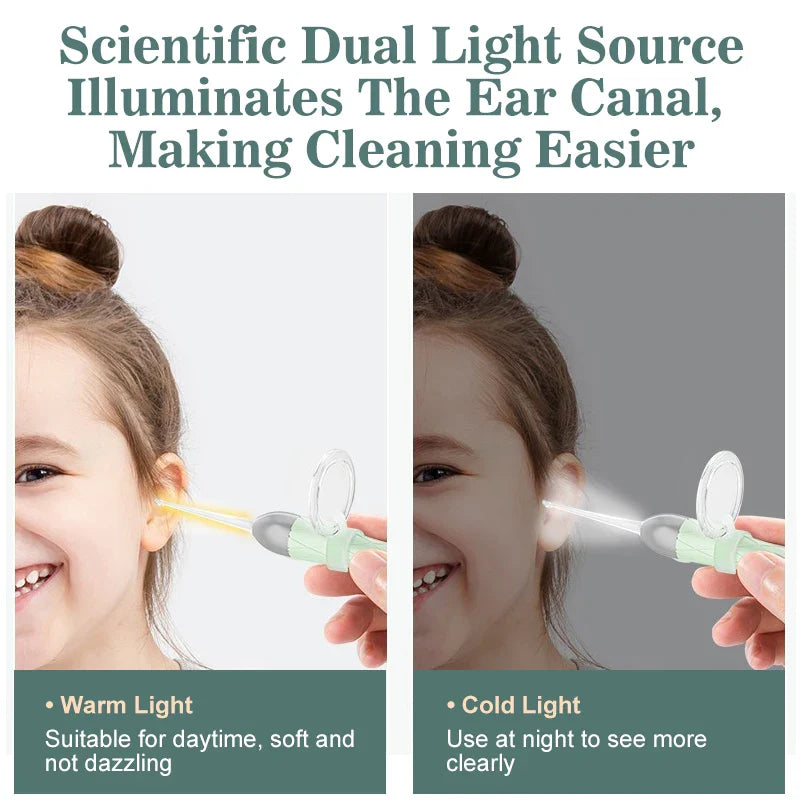 Extra-Safe Family Ear Cleaning Kit with LED Light, Magnifier, Tweezers & Multiple Spoon Heads