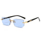 Modern Slim Rimless Impact-Resistant UV400 Lightweight Sunglasses