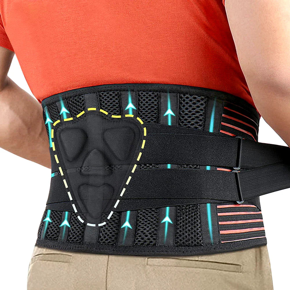 Orthopedic Advanced Lumbar Support Brace with 3D Cushion Pad for Focused Relief