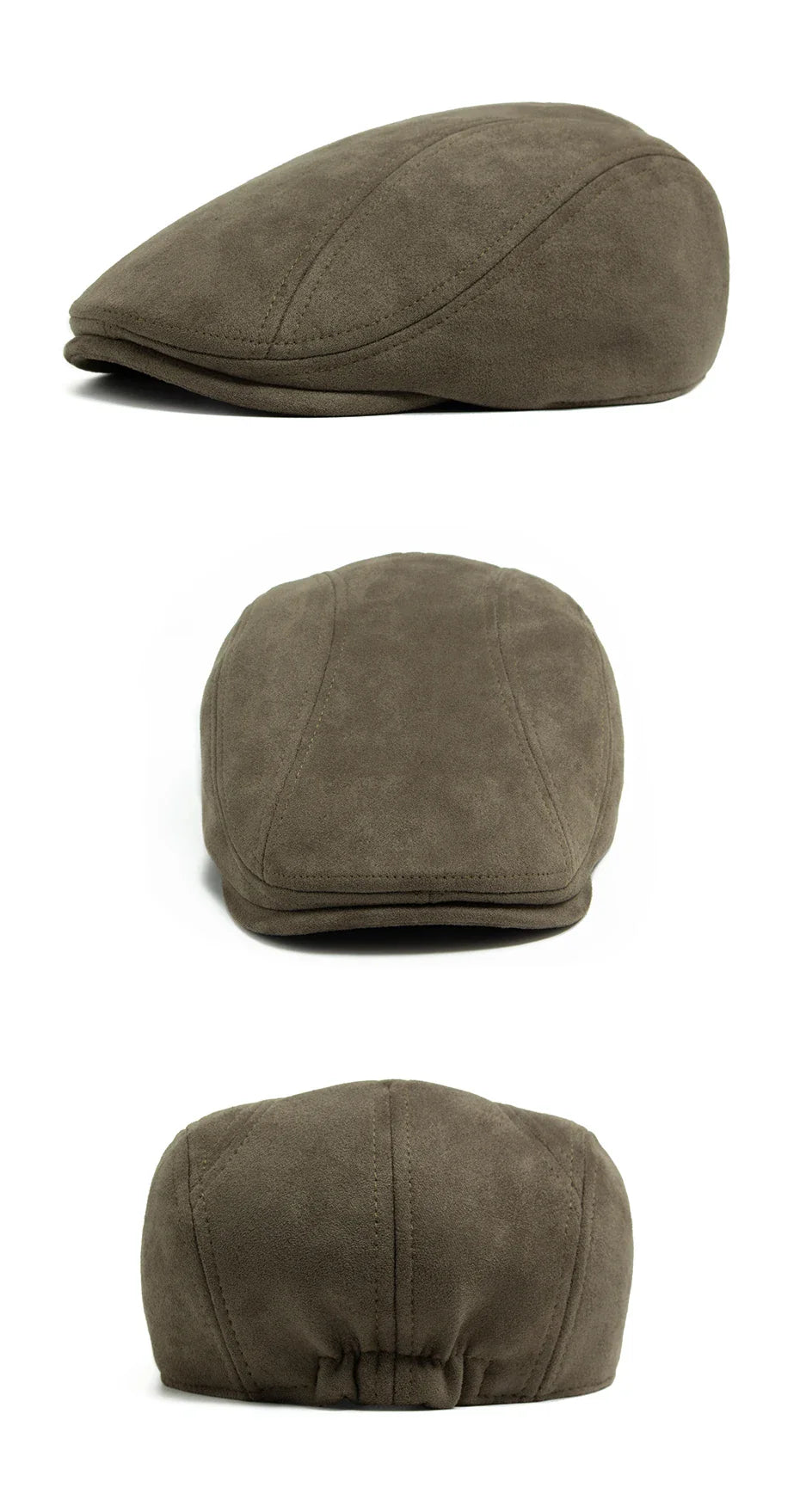 Vintage Suede-Look Flat Cap for Autumn & Winter