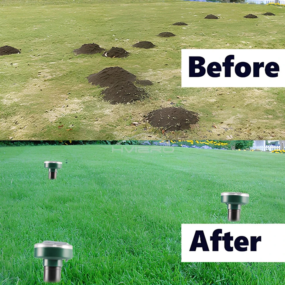 Solar Ultrasonic Sonic Pest & Rodent Repellent with Ground Vibration