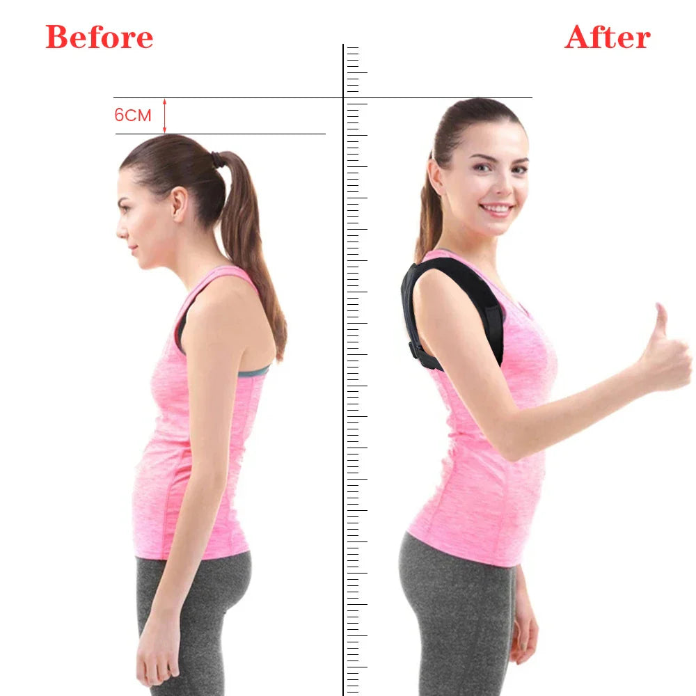 Adjustable Back Neck & Shoulders Posture Brace Corrector