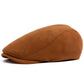 Vintage Suede-Look Flat Cap for Autumn & Winter