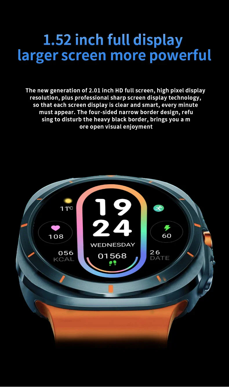 SeniorSafe Large Display Health Monitoring & Emergency SOS Senior Friendly Smartwatch