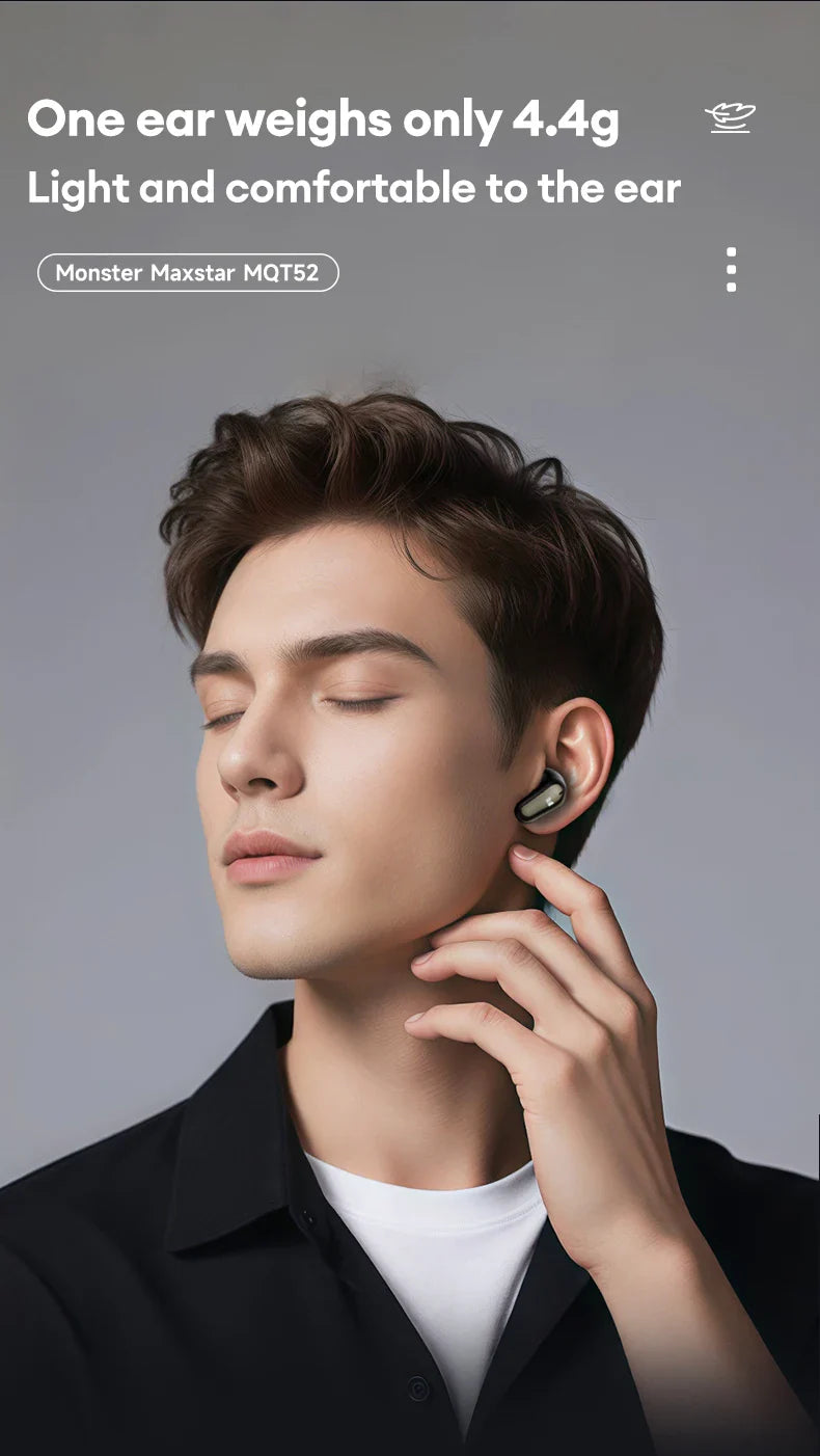 Monster Bluetooth 5.4 Dual Mode HIFI Stereo & HD Calls with Noise Reduction Earphones