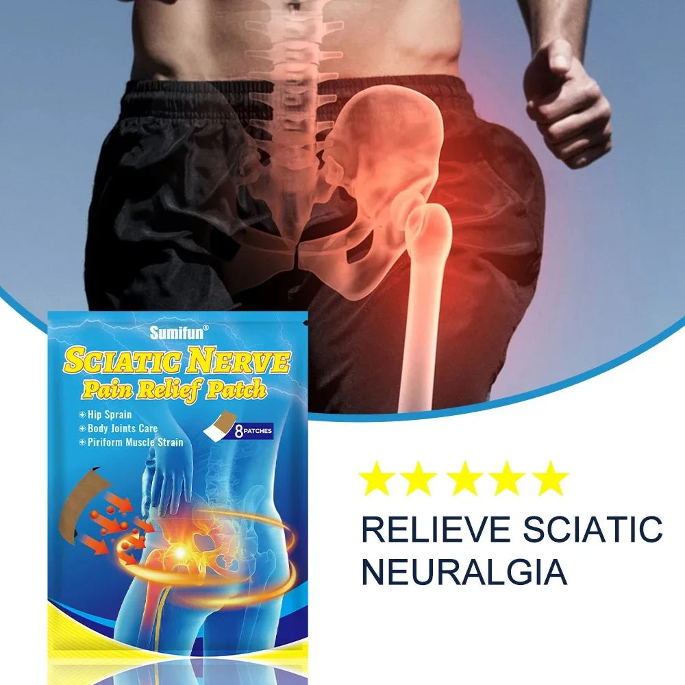 Deep Penetration & Long-Lasting Relief Natural Herbal Sciatic Nerve Orthopedic Plaster