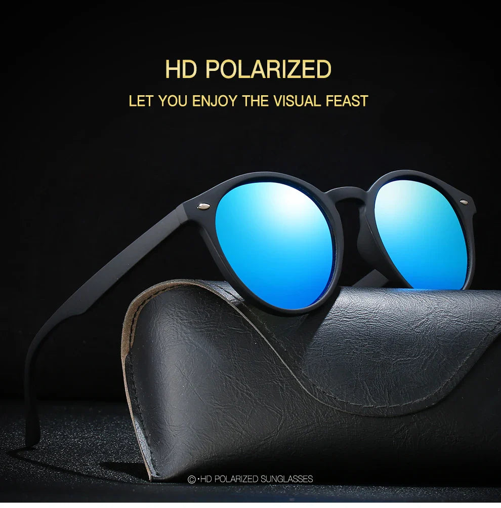 RetroRound Designer Polarized Driving Sunglasses UV400