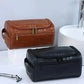 Premium Faux Leather Large Capacity Water-Resistant Travel Toiletry Bag