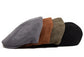 Vintage Suede-Look Flat Cap for Autumn & Winter