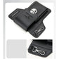 Vintage Multi-Layer Belt Phone Holster with Key Hook & Front Pocket