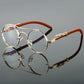 KAMMPT Vintage Double Bridge Gradient Multicolor Lenses Round Luxury Sunglasses
