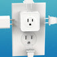 Non-Blocking Design US Plug 5 Way Multi Outlet Extender (2pc set)