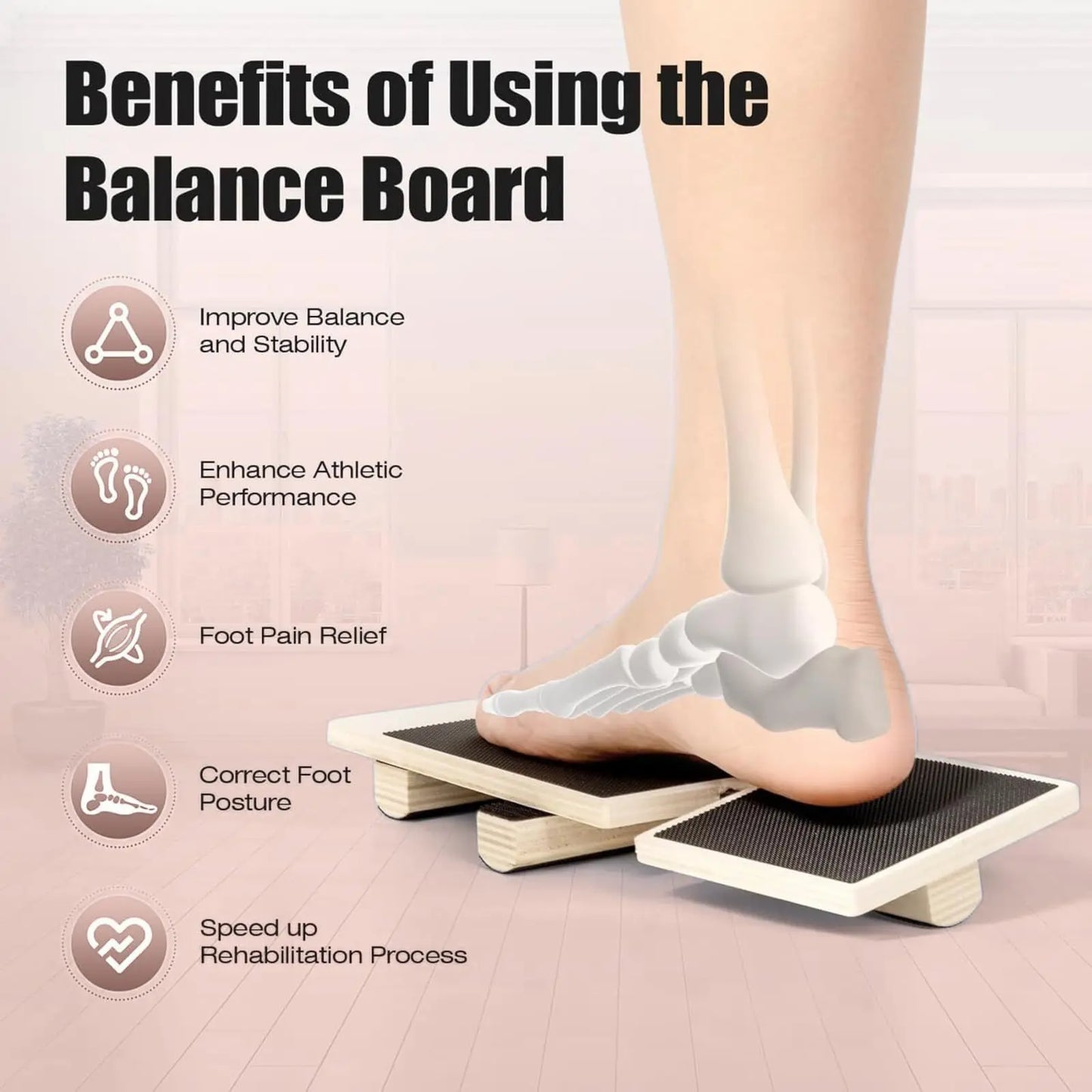 Ankle Strength & Balance Trainer Board – Senior Stability & Foot Rehab Exerciser