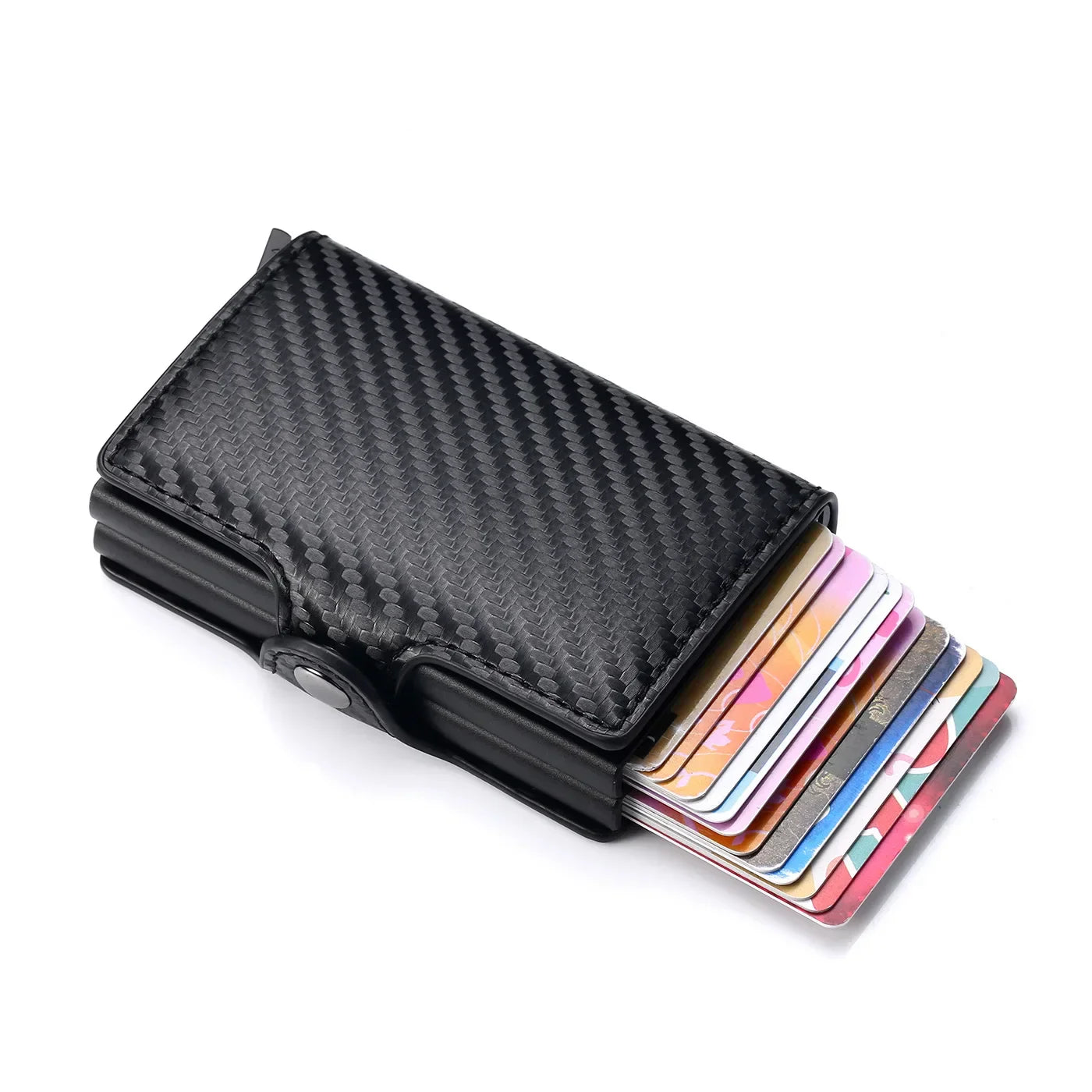 DoubleDeck 14 Cards Quick Pop-Up Access RFID Protection Mini Wallet