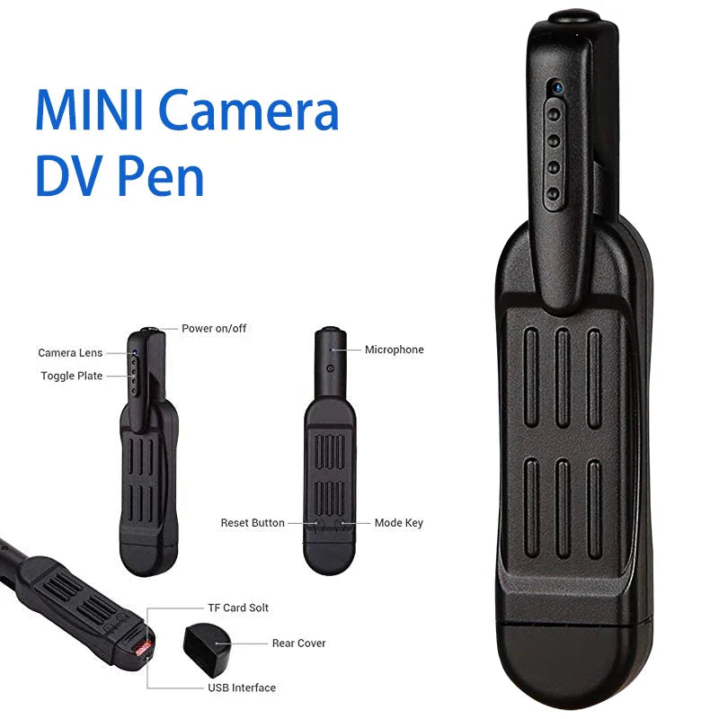 Full HD 1080P Night Vision & Motion Detection Clip-On Spy Video Camera