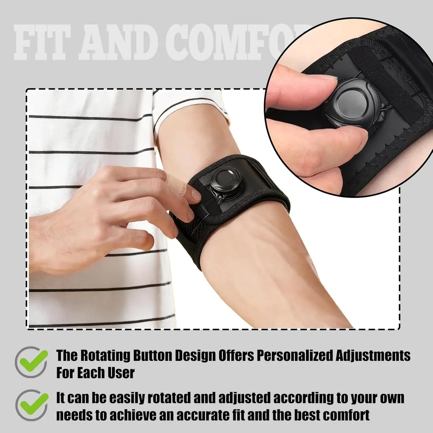 BOA-Style Closure One-Hand Adjustment Even Compression Elbow Brace