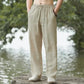 BreezeFlow Cotton Linen Relaxed Loose Fit Breathable Pants for Men
