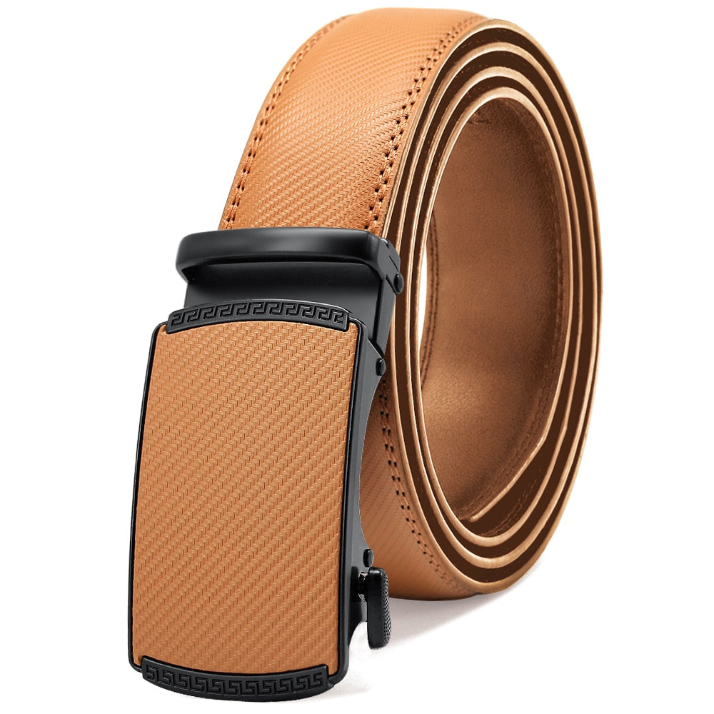 Premium Automatic Genuine Leather Ratchet Mechanism Belt