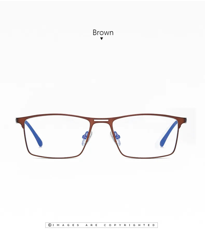 Metal Frame Blue Light Blocking Reading Glasses