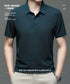 Short-Sleeve Plaid Pattern Ice Silk Polo Shirt
