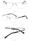 Anti-UV & Blue-Light Flexible Metal Half-Frame Reading Glasses