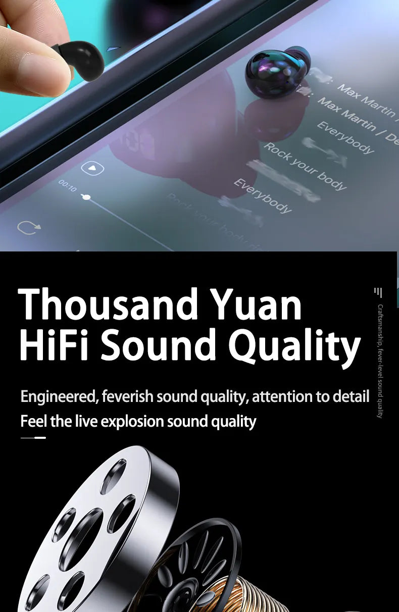 Invisible Noise Reduction Bluetooth Ultra-lightweight Micro Earbuds